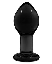 Load image into Gallery viewer, Crystal Glass Butt Plug Large - Charcoal