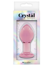 Load image into Gallery viewer, Crystal Glass Butt Plug Large - Pink