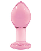 Load image into Gallery viewer, Crystal Glass Butt Plug Large - Pink
