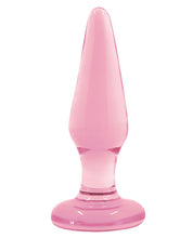 Load image into Gallery viewer, Crystal Glass Tapered Butt Plug Small - Pink