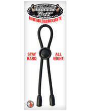 Load image into Gallery viewer, Mack Tuff Adjustable Silicone Cock Tie - Black