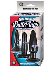 Load image into Gallery viewer, Anal Training Butt Plugs - Black