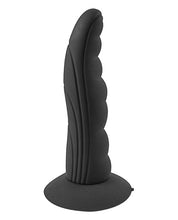 Load image into Gallery viewer, Commander Silicone Harness W-ripple Dong - Black
