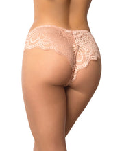 Load image into Gallery viewer, Lace Scalloped Tanga Panty Evening Sand Sm