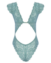 Load image into Gallery viewer, Suzette Lace Teddy W-cap Sleeve &amp; Removable Pads Dusty Turquoise 2x