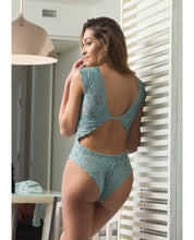 Load image into Gallery viewer, Suzette Lace Teddy W-cap Sleeve &amp; Removable Pads Dusty Turquoise Xl