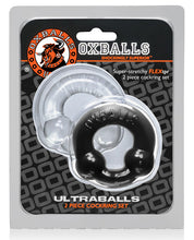 Load image into Gallery viewer, Oxballs Ultraballs Cock Rings - Black-clear Pack Of 2