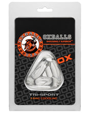 Load image into Gallery viewer, Oxballs Atomic Jock Tri Sport 3 Ring Sling Cockring - Clear