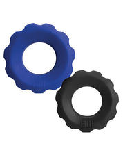 Load image into Gallery viewer, Hunky Junk Cog Ring 2 Size Double Pack - Cobalt &amp; Tar Pack Of 2