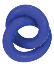 Load image into Gallery viewer, Hunky Junk Duo Linked Cock &amp; Ball Rings - Cobalt