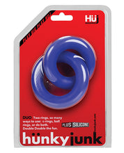Load image into Gallery viewer, Hunky Junk Duo Linked Cock &amp; Ball Rings - Cobalt