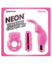 Load image into Gallery viewer, Neon Luv Touch Vibrating Couples Kit - Pink