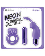 Load image into Gallery viewer, Neon Luv Touch Vibrating Couples Kit - Purple