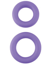 Load image into Gallery viewer, Neon Luv Touch Stretchy Silicone Cock Ring Set - Purple