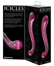 Load image into Gallery viewer, Icicles No. 69 Hand Blown Glass G-spot Dildo - Pink