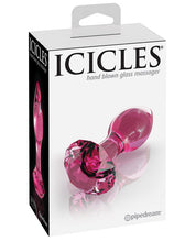 Load image into Gallery viewer, Icicles No. 79 Hand Blown Glass Diamond Butt Plug - Pink