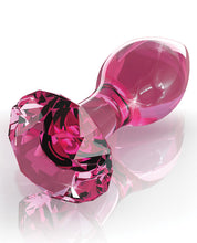 Load image into Gallery viewer, Icicles No. 79 Hand Blown Glass Diamond Butt Plug - Pink