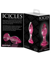 Load image into Gallery viewer, Icicles No. 79 Hand Blown Glass Diamond Butt Plug - Pink
