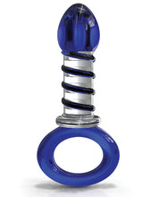 Load image into Gallery viewer, Icicles No. 81 Hand Blown Glass Ring Butt Plug - Blue-clear