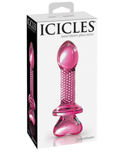 Load image into Gallery viewer, Icicles No. 82 Hand Blown Glass Butt Plug - Ribbed-pink