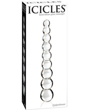 Load image into Gallery viewer, Icicles No. 2 Hand Blown Glass Massager - Clear Rippled