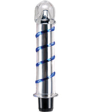 Load image into Gallery viewer, Icicles No. 20 Hand Blown Glass Vibrator Waterproof - Clear W-blue Swirls