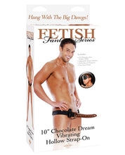 Load image into Gallery viewer, Fetish Fantasy Series 10" Chocolate Dream Vibrating Hollow Strap On