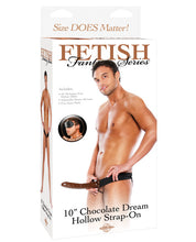 Load image into Gallery viewer, Fetish Fantasy Series 10" Chocolate Dream Hollow Strap On
