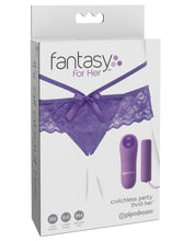 Load image into Gallery viewer, Fantasy For Her Crotchless Panty Thrill Her - Purple