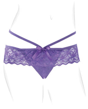 Load image into Gallery viewer, Fantasy For Her Crotchless Panty Thrill Her - Purple