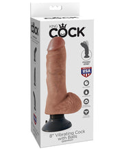Load image into Gallery viewer, King Cock 8" Vibrating Cock W-balls - Tan