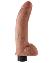 Load image into Gallery viewer, King Cock 9" Vibrating Cock W-balls - Tan