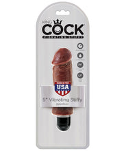 Load image into Gallery viewer, King Cock  5" Vibrating Stiffy - Brown