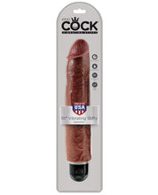 Load image into Gallery viewer, King Cock  10" Vibrating Stiffy - Brown