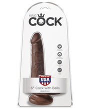 Load image into Gallery viewer, King Cock 6" Cock W-balls - Brown
