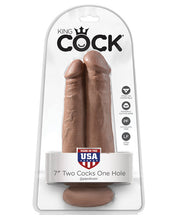Load image into Gallery viewer, King Cock 7" Two Cocks One Hole - Tan