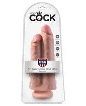 Load image into Gallery viewer, King Cock 9" Two Cocks One Hole - Flesh