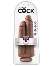 Load image into Gallery viewer, King Cock 9" Two Cocks One Hole - Flesh