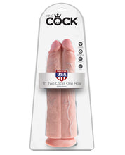 Load image into Gallery viewer, King Cock 11" Two Cocks One Hole - Flesh
