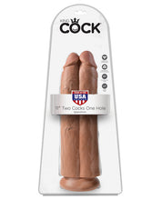 Load image into Gallery viewer, King Cock 11" Two Cocks One Hole - Tan