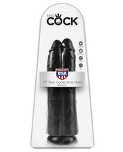 Load image into Gallery viewer, King Cock 11" Two Cocks One Hole - Black
