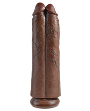 Load image into Gallery viewer, King Cock 11" Two Cocks One Hole - Brown