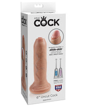Load image into Gallery viewer, King Cock 6" Uncut Dildo - Flesh