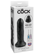 Load image into Gallery viewer, King Cock 6" Uncut Dildo - Black