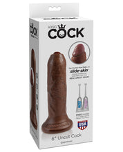 Load image into Gallery viewer, King Cock 6" Uncut Dildo - Brown