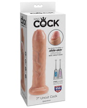 Load image into Gallery viewer, King Cock 7" Uncut Dildo - Flesh