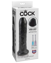 Load image into Gallery viewer, King Cock 7" Uncut Dildo - Black