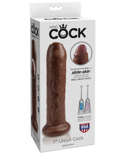 Load image into Gallery viewer, King Cock 7" Uncut Dildo - Brown