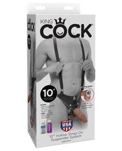 Load image into Gallery viewer, King Cock 10" Hollow Strap On Suspender System - Tan