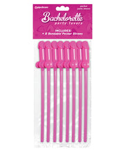 Load image into Gallery viewer, Bachelorette Party Favors Bendable Pecker Straws - Pack Of 8